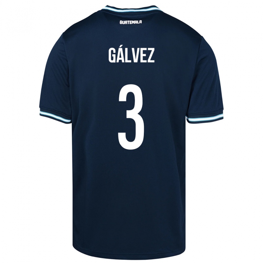 Niño Camiseta Guatemala Fredy Gálvez #3 Azul 2ª Equipación 24-26 La Camisa