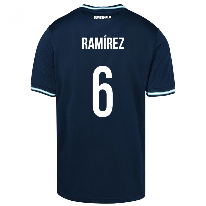 Niño Camiseta Guatemala Kevin Ramírez #6 Azul 2ª Equipación 24-26 La Camisa