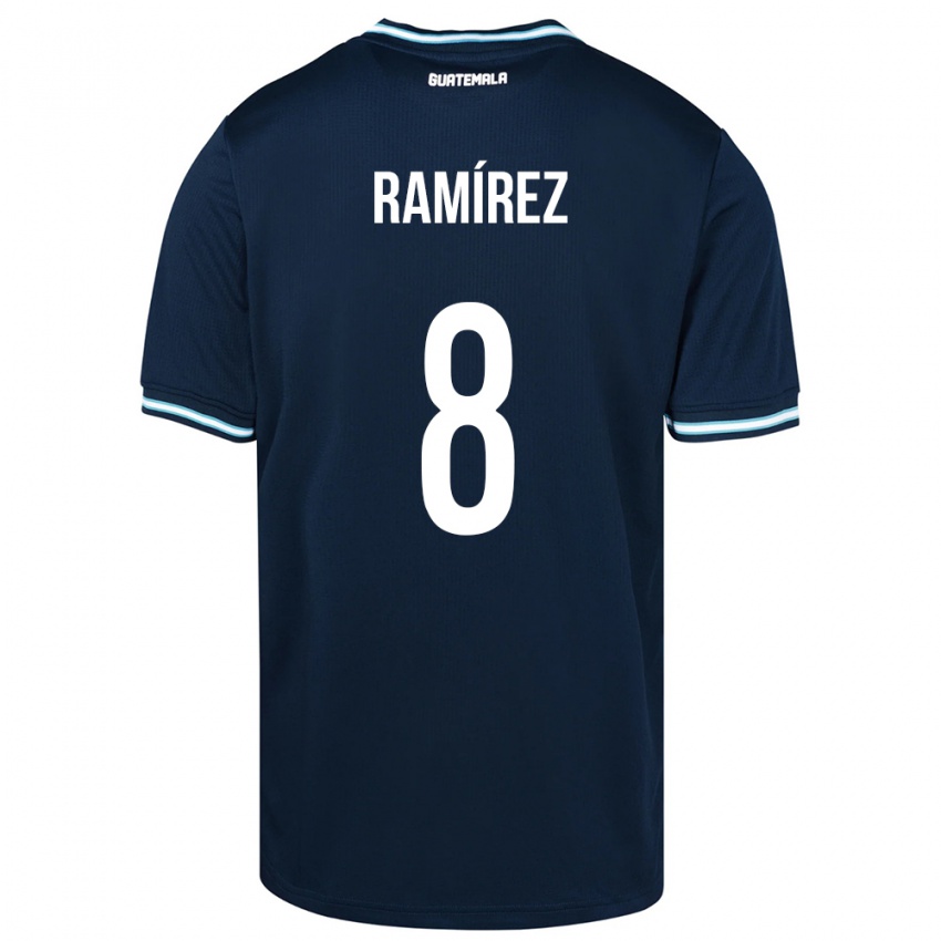 Niño Camiseta Guatemala Dennis Ramírez #8 Azul 2ª Equipación 24-26 La Camisa