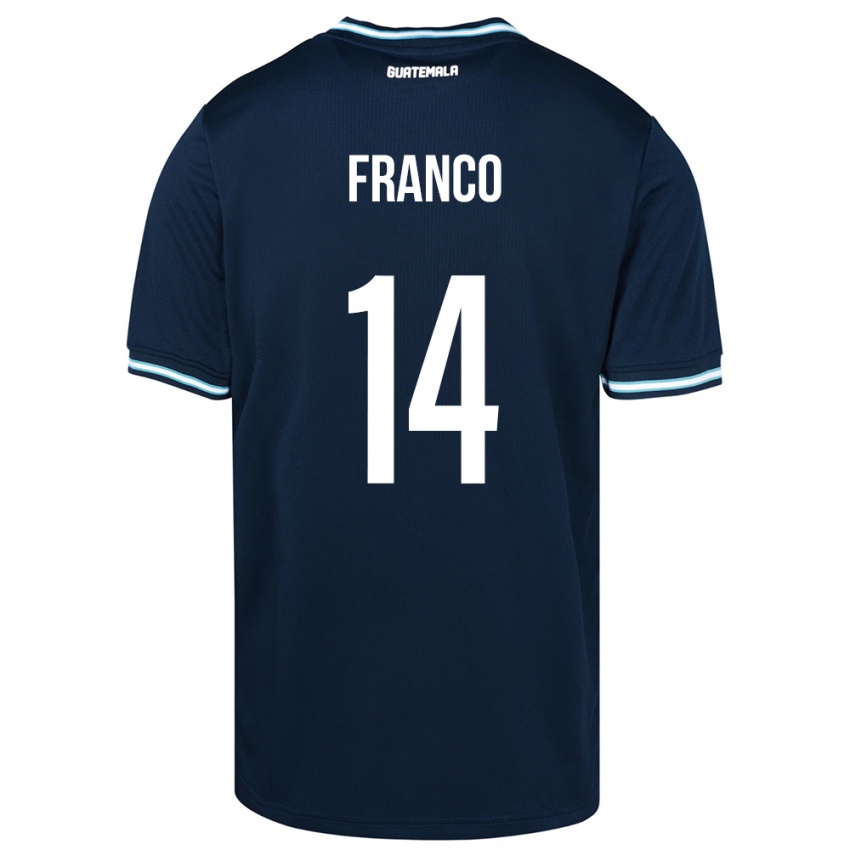 Niño Camiseta Guatemala Jonathan Franco #14 Azul 2ª Equipación 24-26 La Camisa