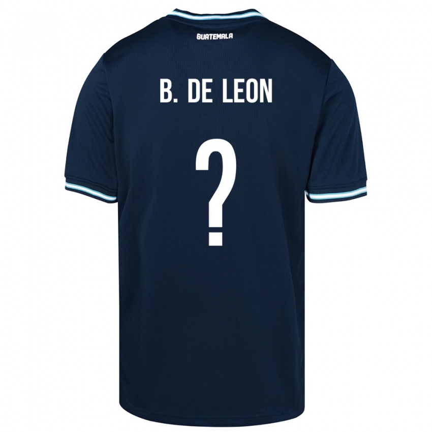Niño Camiseta Guatemala Brandon De Leon #0 Azul 2ª Equipación 24-26 La Camisa