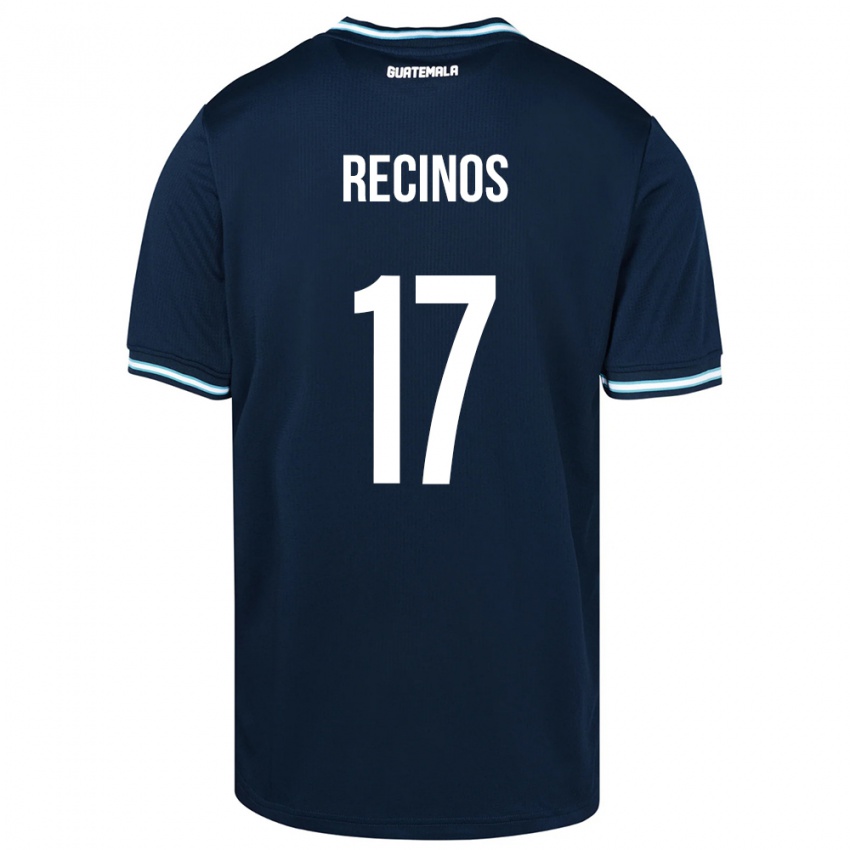 Niño Camiseta Guatemala Antony Recinos #17 Azul 2ª Equipación 24-26 La Camisa