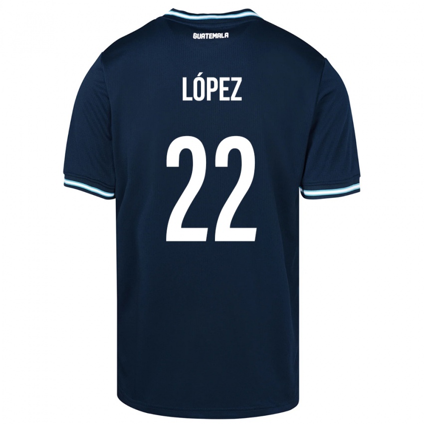 Niño Camiseta Guatemala Whitney López #22 Azul 2ª Equipación 24-26 La Camisa