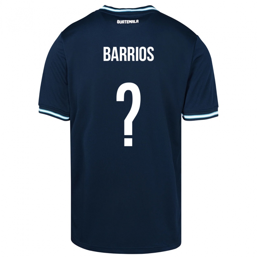 Niño Camiseta Guatemala Jeniffer Barrios #0 Azul 2ª Equipación 24-26 La Camisa