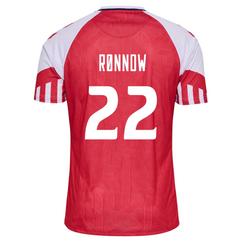 Hombre Camiseta Dinamarca Frederik Ronnow #22 Rojo 1ª Equipación 24-26 La Camisa