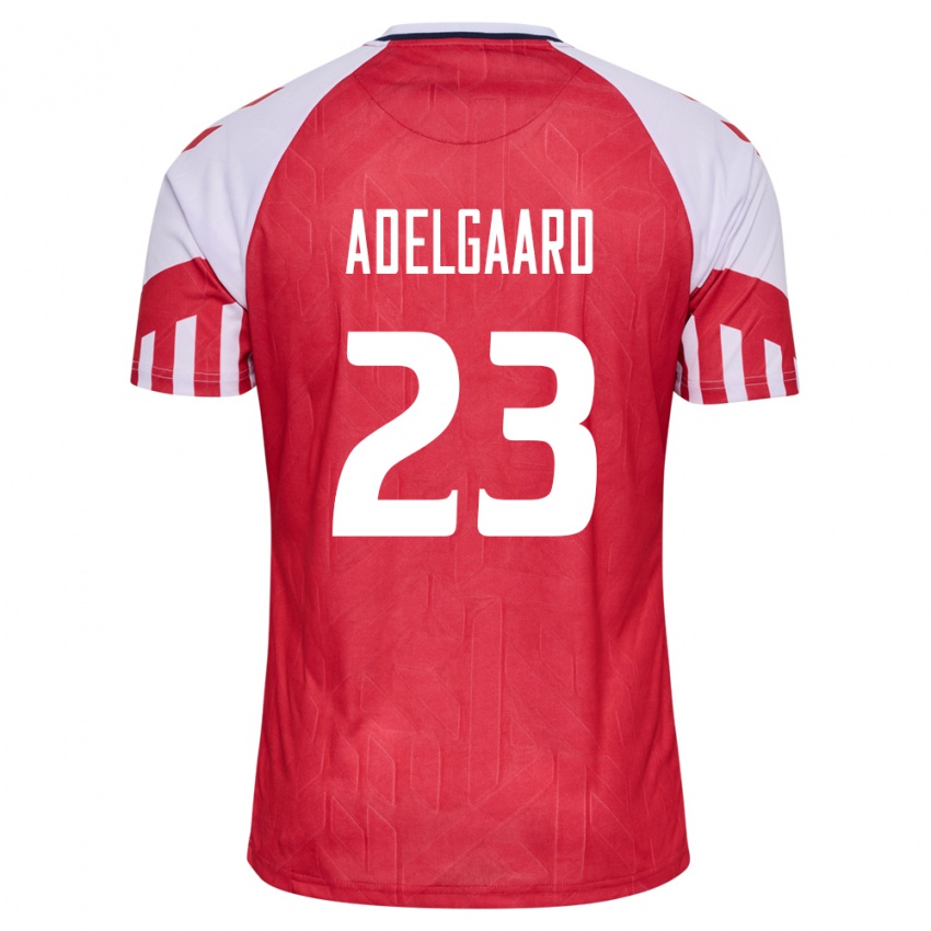 Hombre Camiseta Dinamarca Aske Adelgaard #23 Rojo 1ª Equipación 24-26 La Camisa