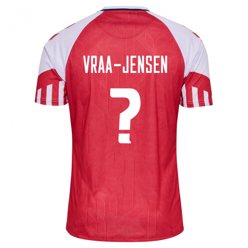 Hombre Camiseta Dinamarca Ludwig Vraa-Jensen #0 Rojo 1ª Equipación 24-26 La Camisa