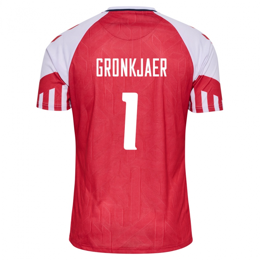 Hombre Camiseta Dinamarca Bertil Grönkjaer #1 Rojo 1ª Equipación 24-26 La Camisa
