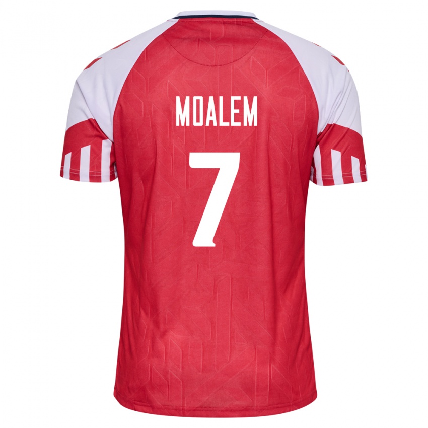 Hombre Camiseta Dinamarca Jonathan Moalem #7 Rojo 1ª Equipación 24-26 La Camisa