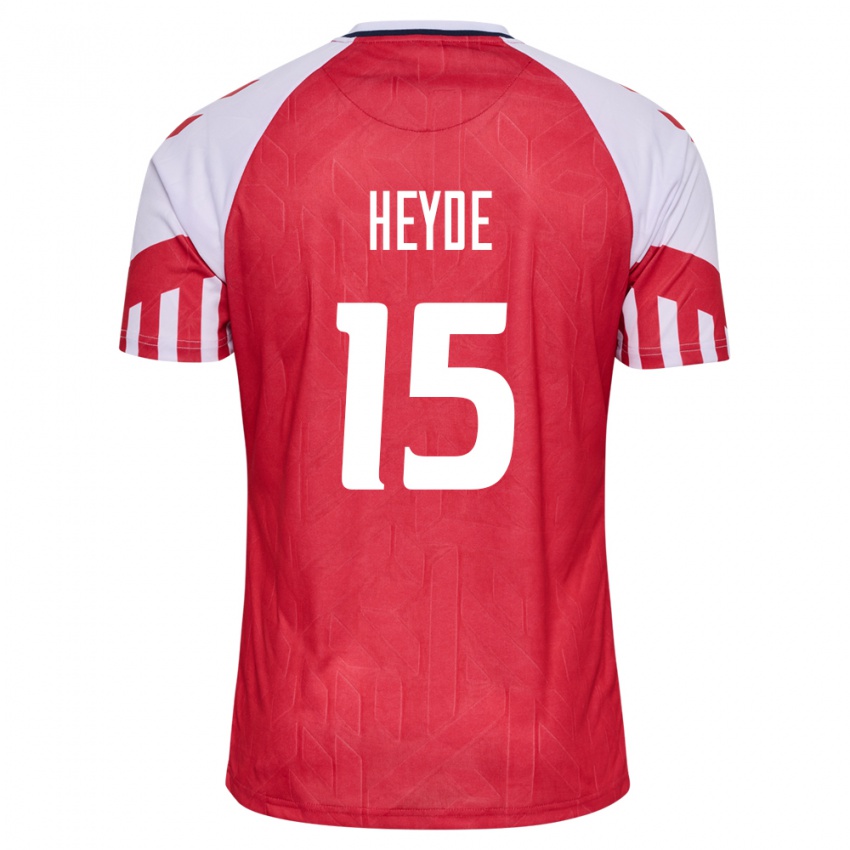 Hombre Camiseta Dinamarca Malte Heyde #15 Rojo 1ª Equipación 24-26 La Camisa
