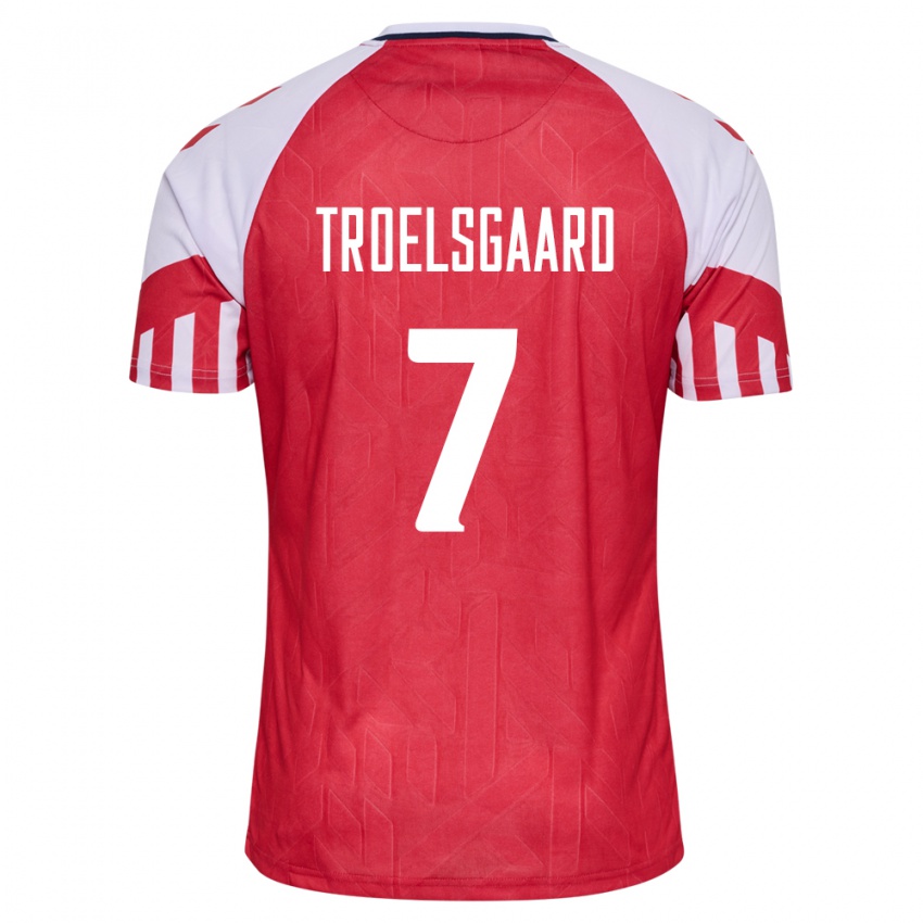 Hombre Camiseta Dinamarca Sanne Troelsgaard #7 Rojo 1ª Equipación 24-26 La Camisa