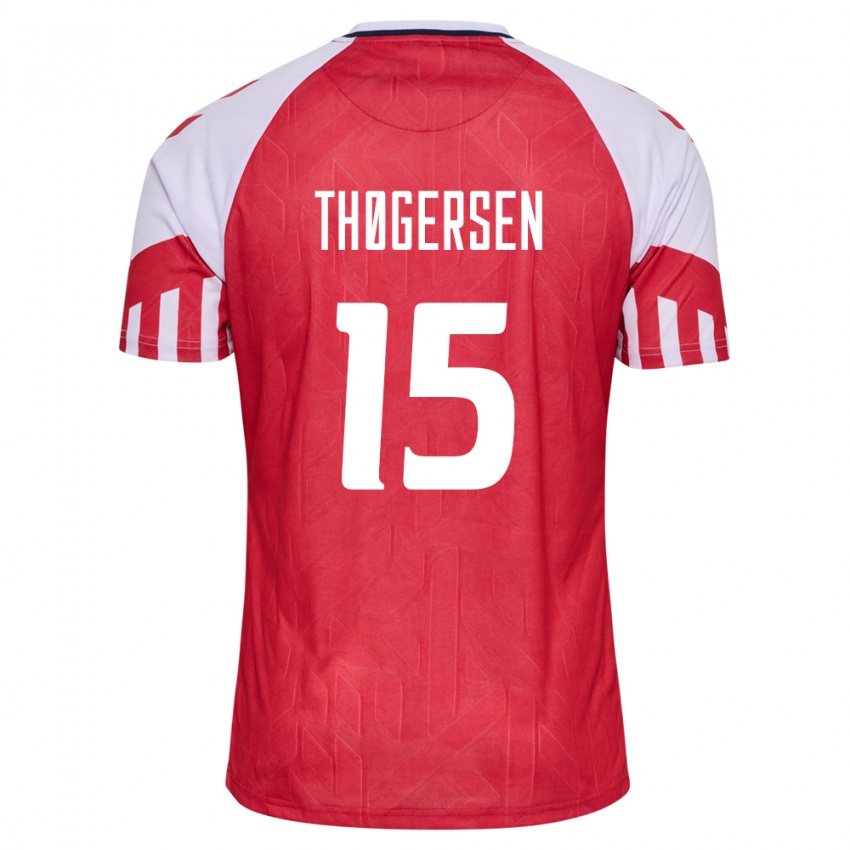 Hombre Camiseta Dinamarca Frederikke Thøgersen #15 Rojo 1ª Equipación 24-26 La Camisa