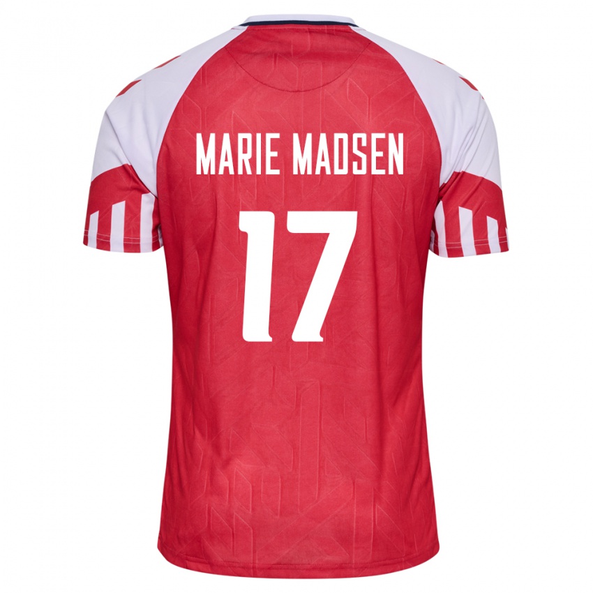 Hombre Camiseta Dinamarca Rikke Marie Madsen #17 Rojo 1ª Equipación 24-26 La Camisa