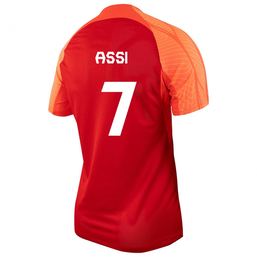 Hombre Camiseta Canadá Jean Aniel Assi #7 Naranja 1ª Equipación 24-26 La Camisa