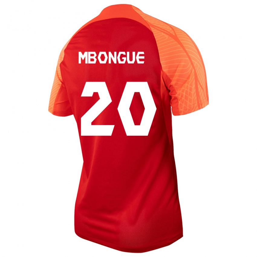 Hombre Camiseta Canadá Hugo Mbongue #20 Naranja 1ª Equipación 24-26 La Camisa