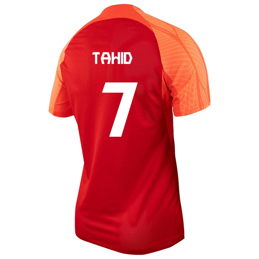 Hombre Camiseta Canadá Taryck Tahid #7 Naranja 1ª Equipación 24-26 La Camisa