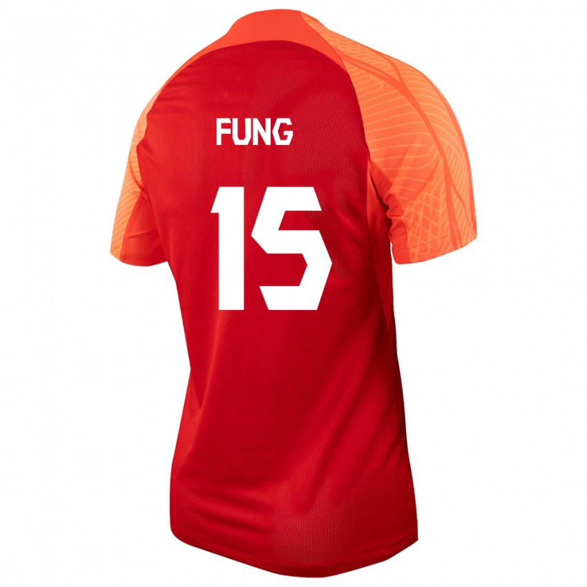 Hombre Camiseta Canadá Victor Fung #15 Naranja 1ª Equipación 24-26 La Camisa