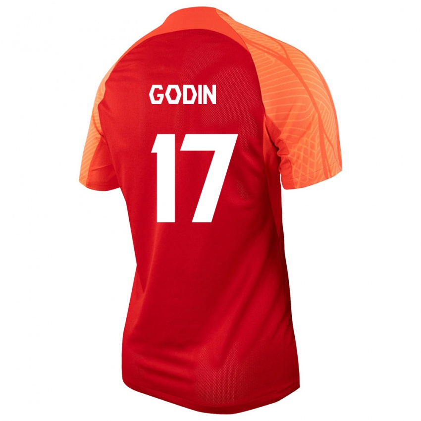 Hombre Camiseta Canadá Étienne Godin #17 Naranja 1ª Equipación 24-26 La Camisa