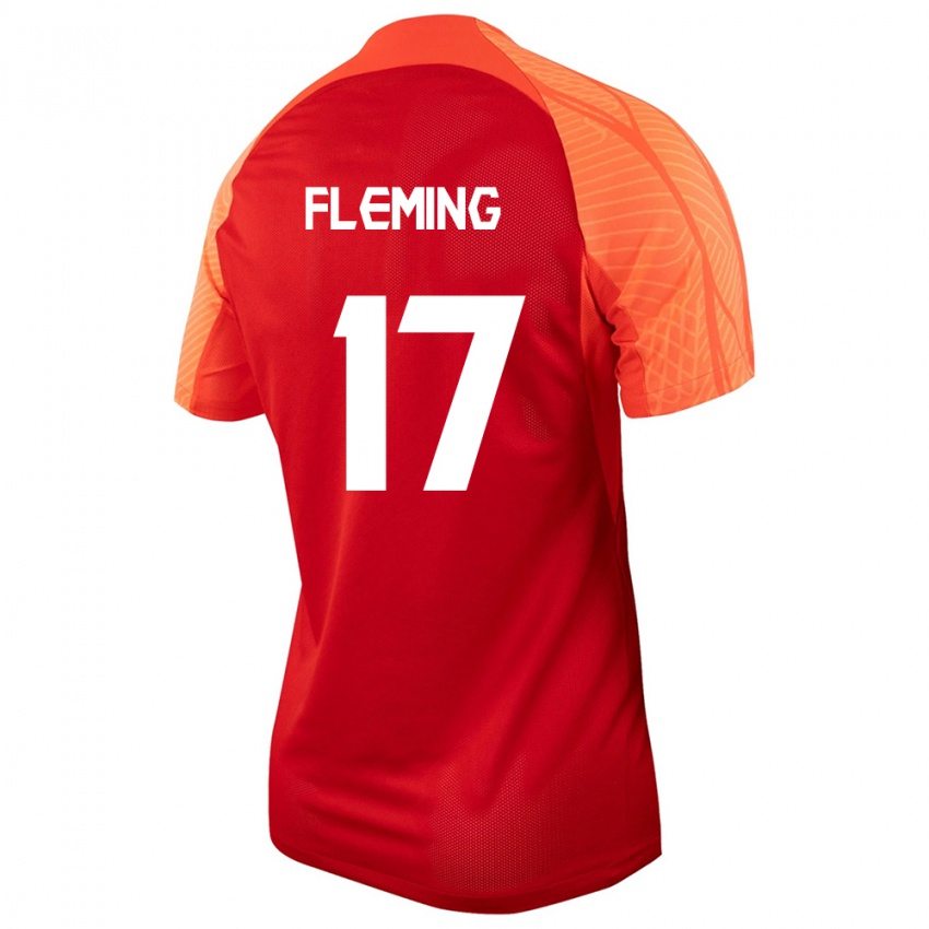 Hombre Camiseta Canadá Jessie Fleming #17 Naranja 1ª Equipación 24-26 La Camisa
