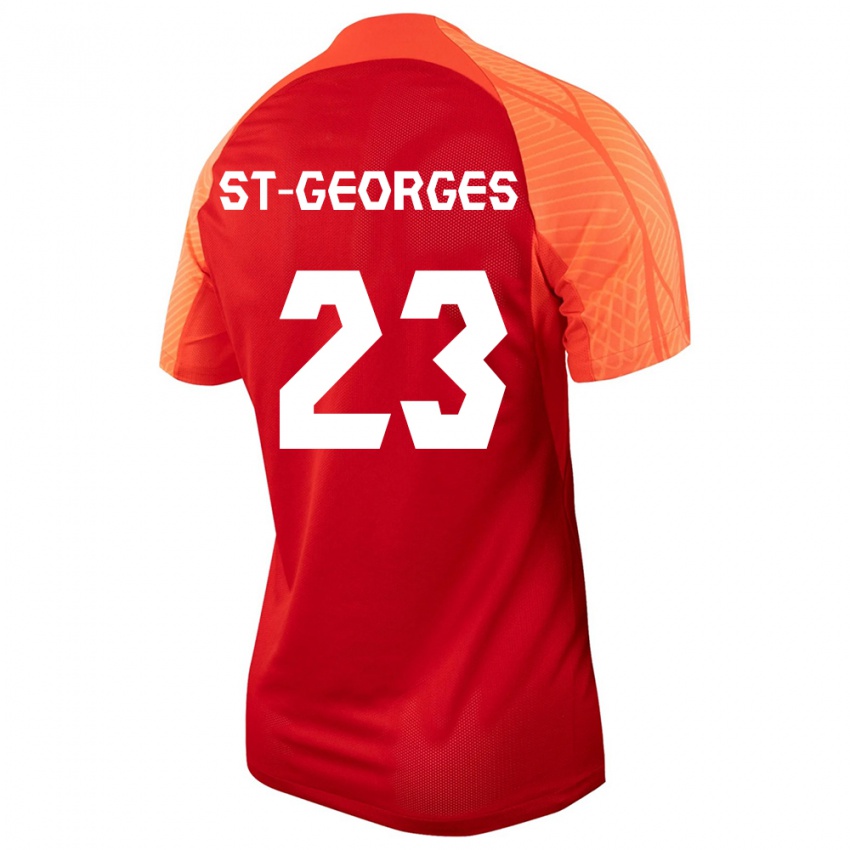 Hombre Camiseta Canadá Bianca St Georges #23 Naranja 1ª Equipación 24-26 La Camisa