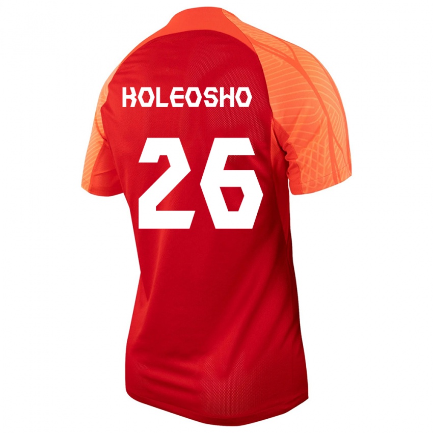 Hombre Camiseta Canadá Luca Koleosho #26 Naranja 1ª Equipación 24-26 La Camisa
