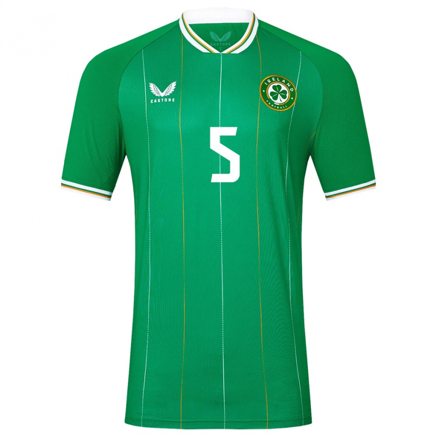 Hombre Camiseta Irlanda Bosun Lawal #5 Verde 1ª Equipación 24-26 La Camisa