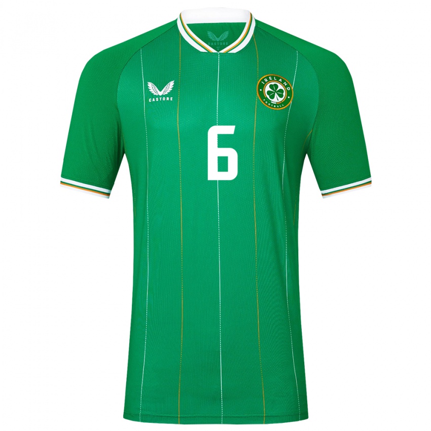 Hombre Camiseta Irlanda Josh Cullen #6 Verde 1ª Equipación 24-26 La Camisa