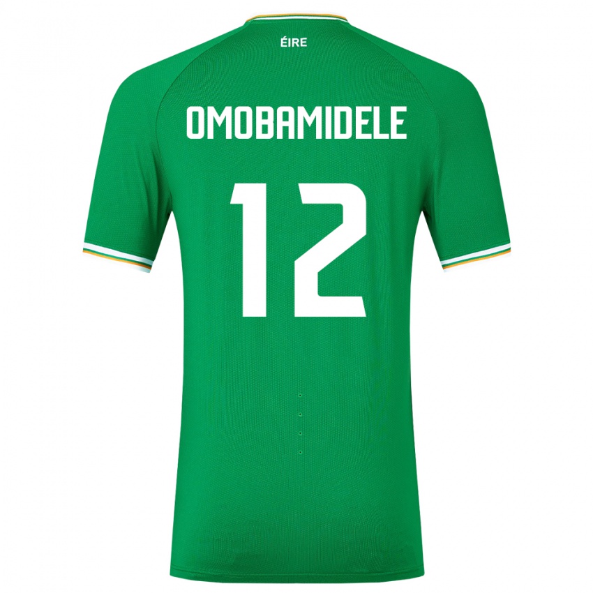 Hombre Camiseta Irlanda Andrew Omobamidele #12 Verde 1ª Equipación 24-26 La Camisa