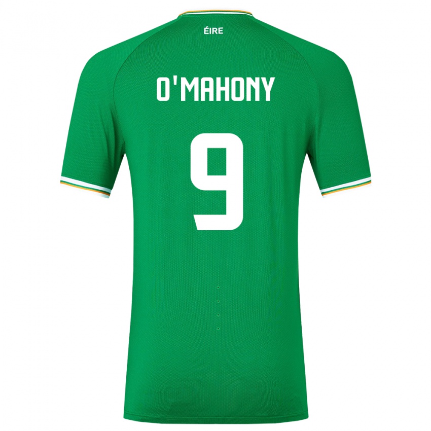 Hombre Camiseta Irlanda Mark O'mahony #9 Verde 1ª Equipación 24-26 La Camisa