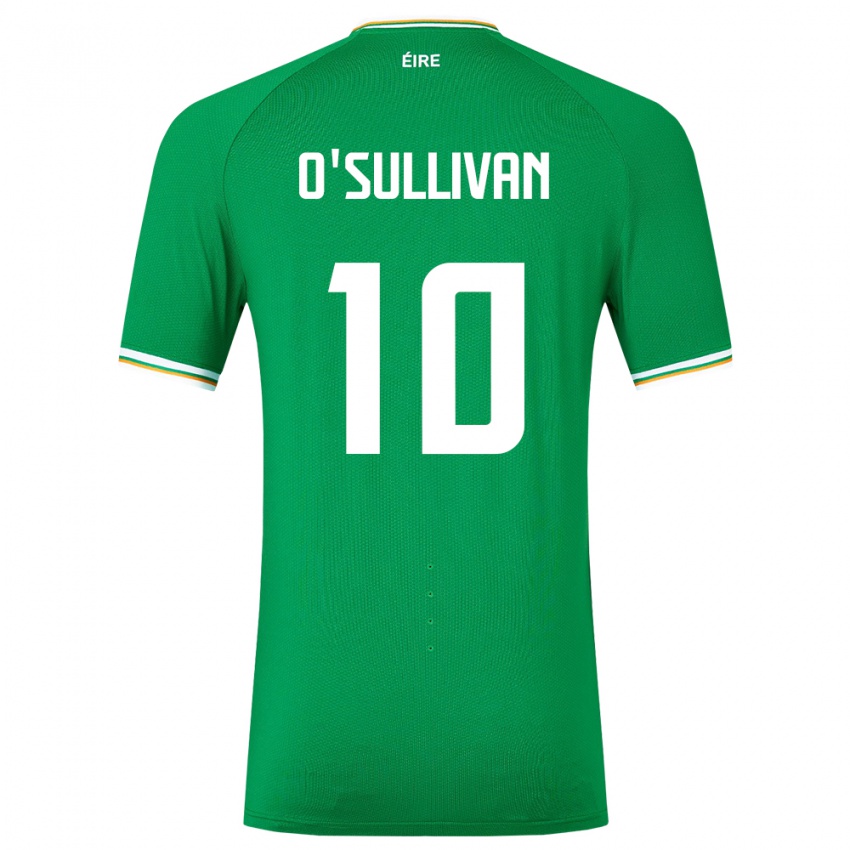 Hombre Camiseta Irlanda Denise O'sullivan #10 Verde 1ª Equipación 24-26 La Camisa
