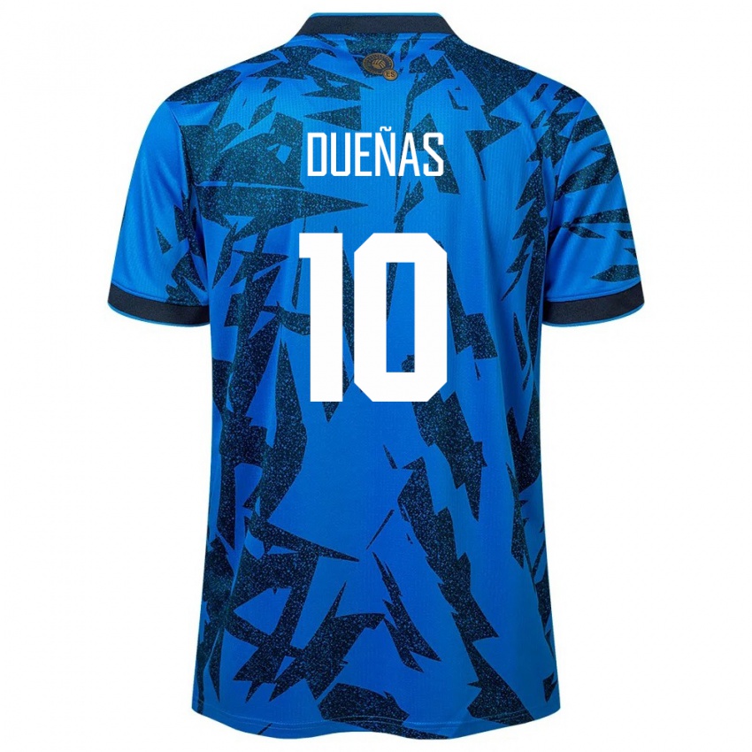Hombre Camiseta El Salvador Enrico Dueñas #10 Azul 1ª Equipación 24-26 La Camisa