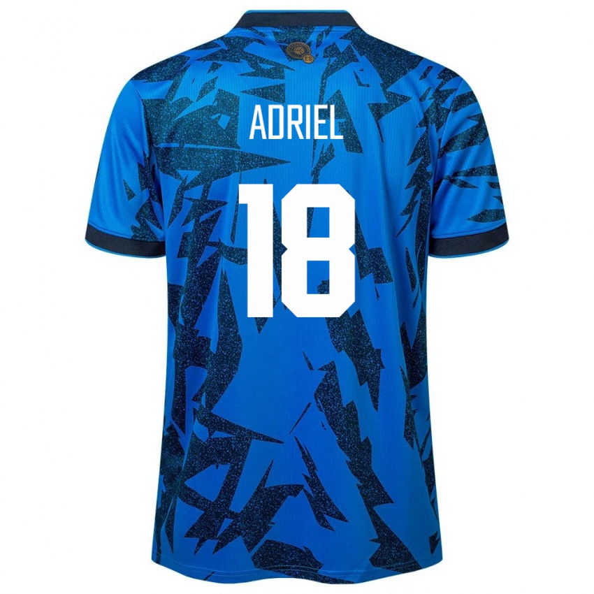 Hombre Camiseta El Salvador Adriel Martínez #18 Azul 1ª Equipación 24-26 La Camisa