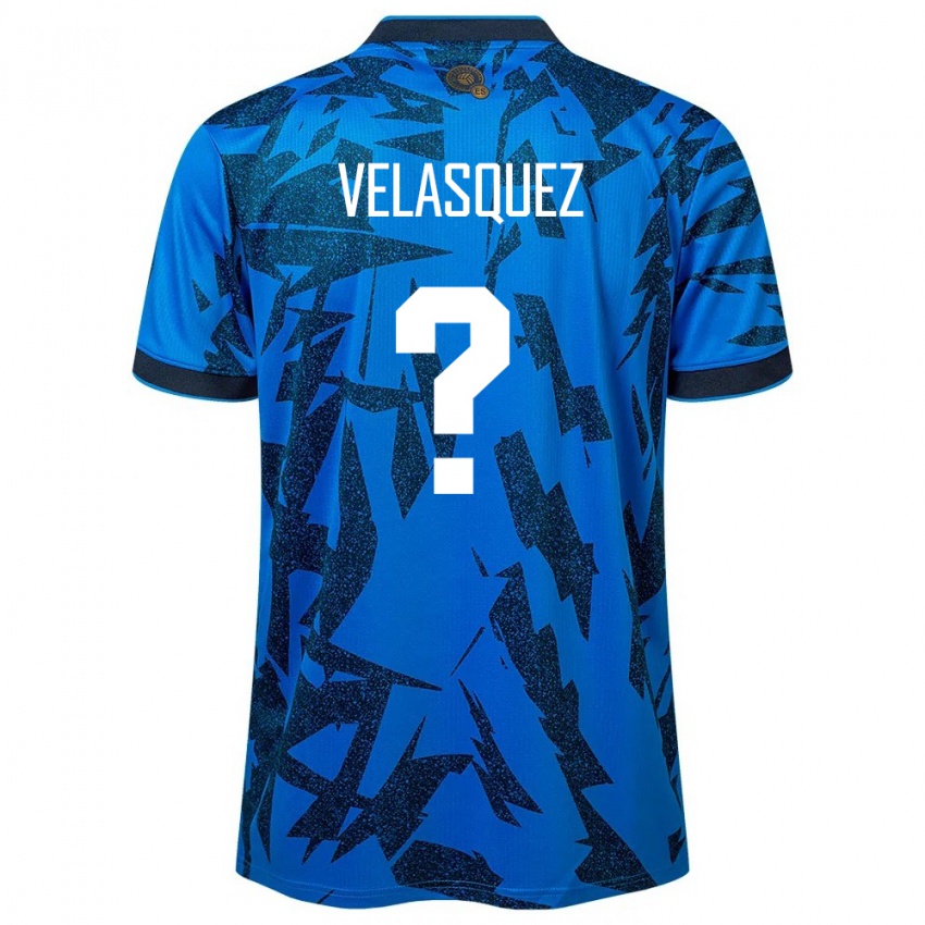 Hombre Camiseta El Salvador Jorge Velasquez #0 Azul 1ª Equipación 24-26 La Camisa