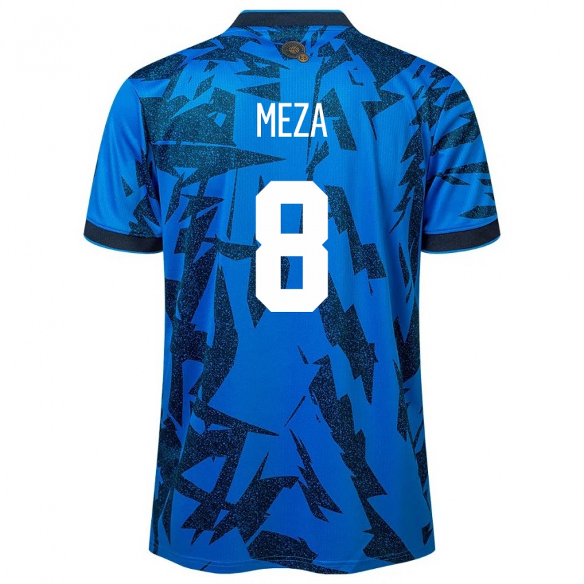 Hombre Camiseta El Salvador Victoria Meza #8 Azul 1ª Equipación 24-26 La Camisa