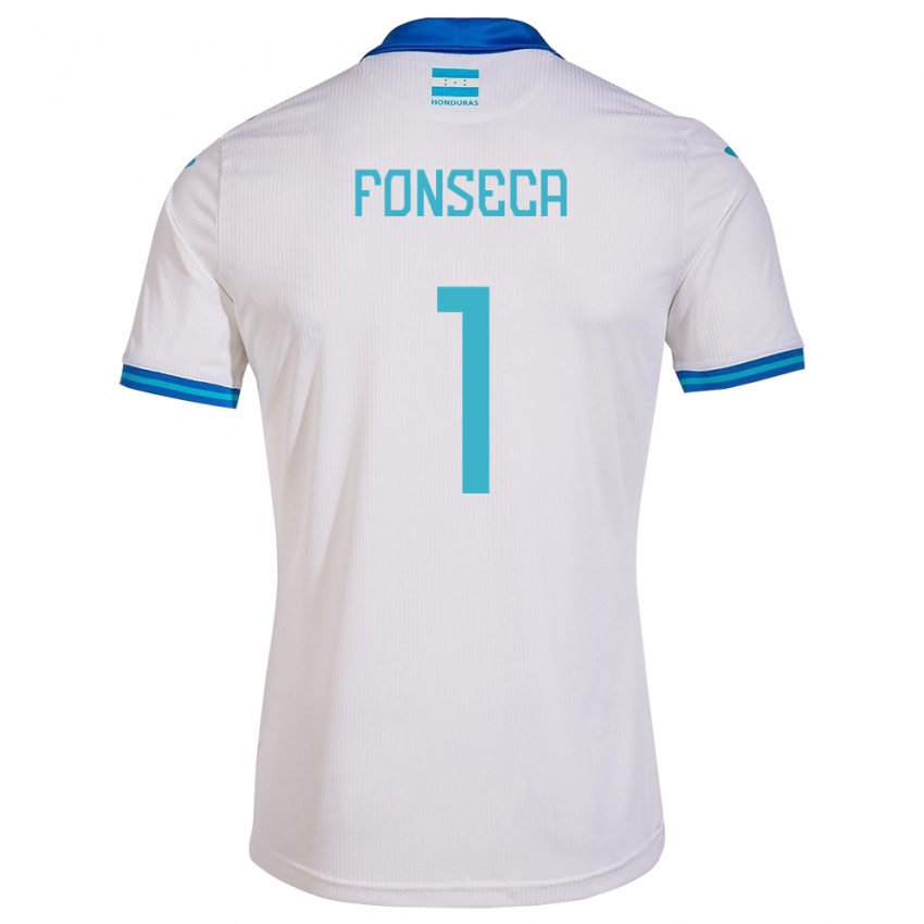 Hombre Camiseta Honduras Harold Fonseca #1 Blanco 1ª Equipación 24-26 La Camisa