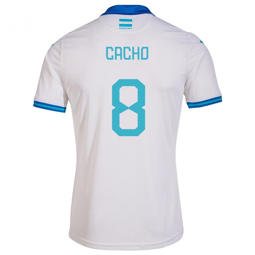Hombre Camiseta Honduras Daylor Cacho #8 Blanco 1ª Equipación 24-26 La Camisa