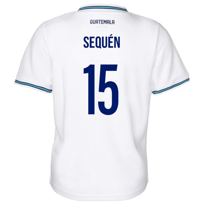 Hombre Camiseta Guatemala Marlon Sequén #15 Blanco 1ª Equipación 24-26 La Camisa