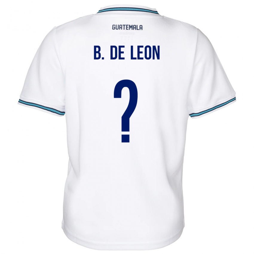 Hombre Camiseta Guatemala Brandon De Leon #0 Blanco 1ª Equipación 24-26 La Camisa