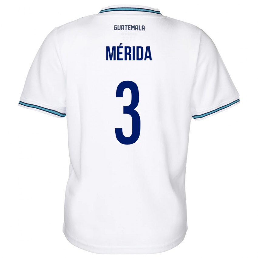 Hombre Camiseta Guatemala Daniel Mérida #3 Blanco 1ª Equipación 24-26 La Camisa