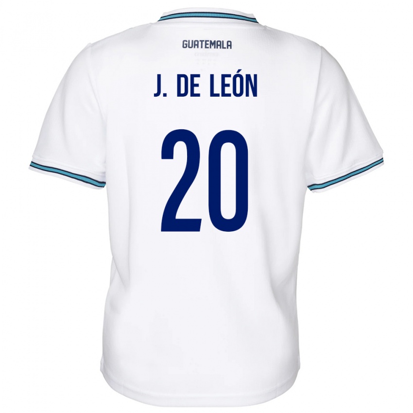 Hombre Camiseta Guatemala Jorge De León #20 Blanco 1ª Equipación 24-26 La Camisa