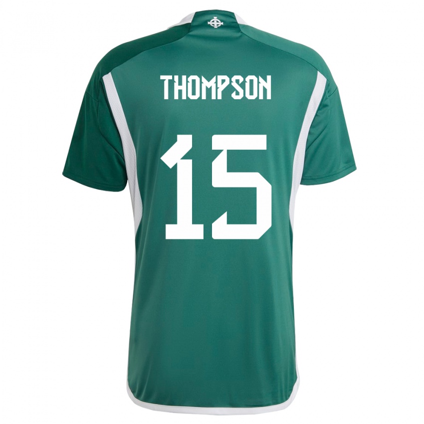 Hombre Camiseta Irlanda Del Norte Jordan Thompson #15 Verde 1ª Equipación 24-26 La Camisa