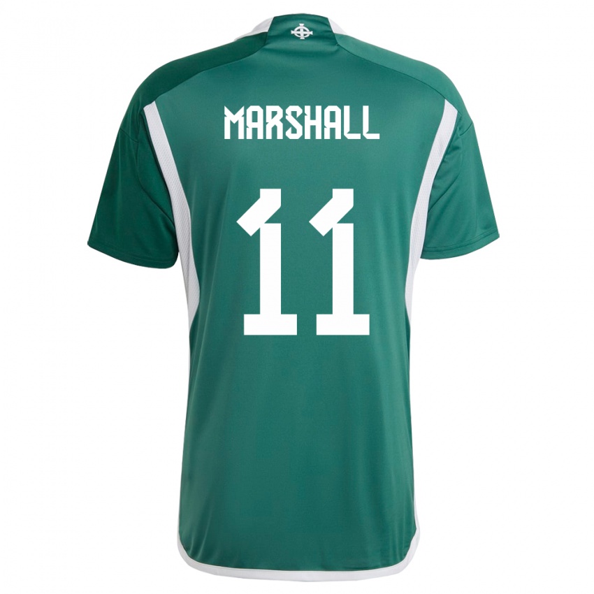 Hombre Camiseta Irlanda Del Norte Callum Marshall #11 Verde 1ª Equipación 24-26 La Camisa