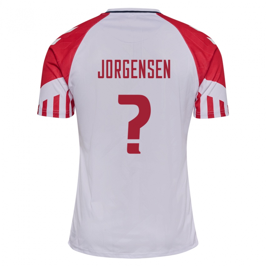 Hombre Camiseta Dinamarca Thomas Jörgensen #0 Blanco 2ª Equipación 24-26 La Camisa