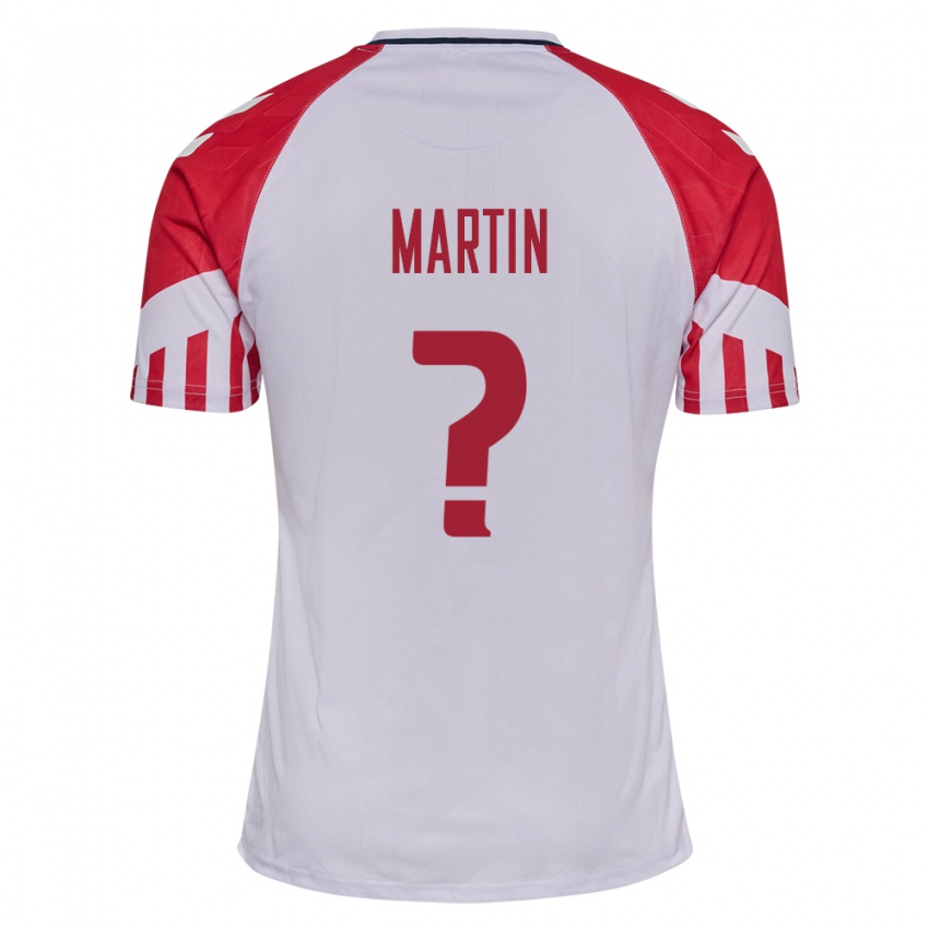 Hombre Camiseta Dinamarca Lucas Martin #0 Blanco 2ª Equipación 24-26 La Camisa
