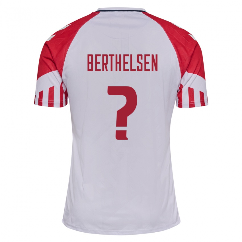 Hombre Camiseta Dinamarca Villum Berthelsen #0 Blanco 2ª Equipación 24-26 La Camisa