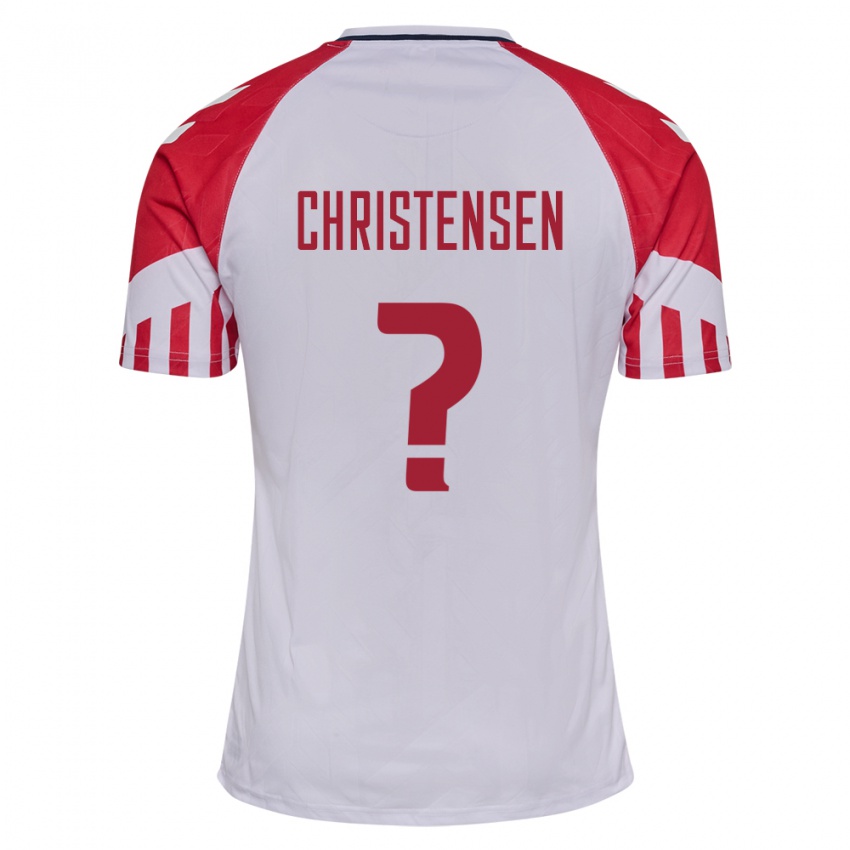 Hombre Camiseta Dinamarca Aske Christensen #5 Blanco 2ª Equipación 24-26 La Camisa