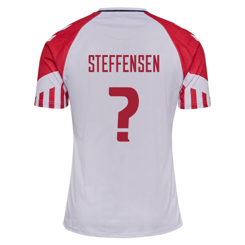 Hombre Camiseta Dinamarca Mark Steffensen #0 Blanco 2ª Equipación 24-26 La Camisa