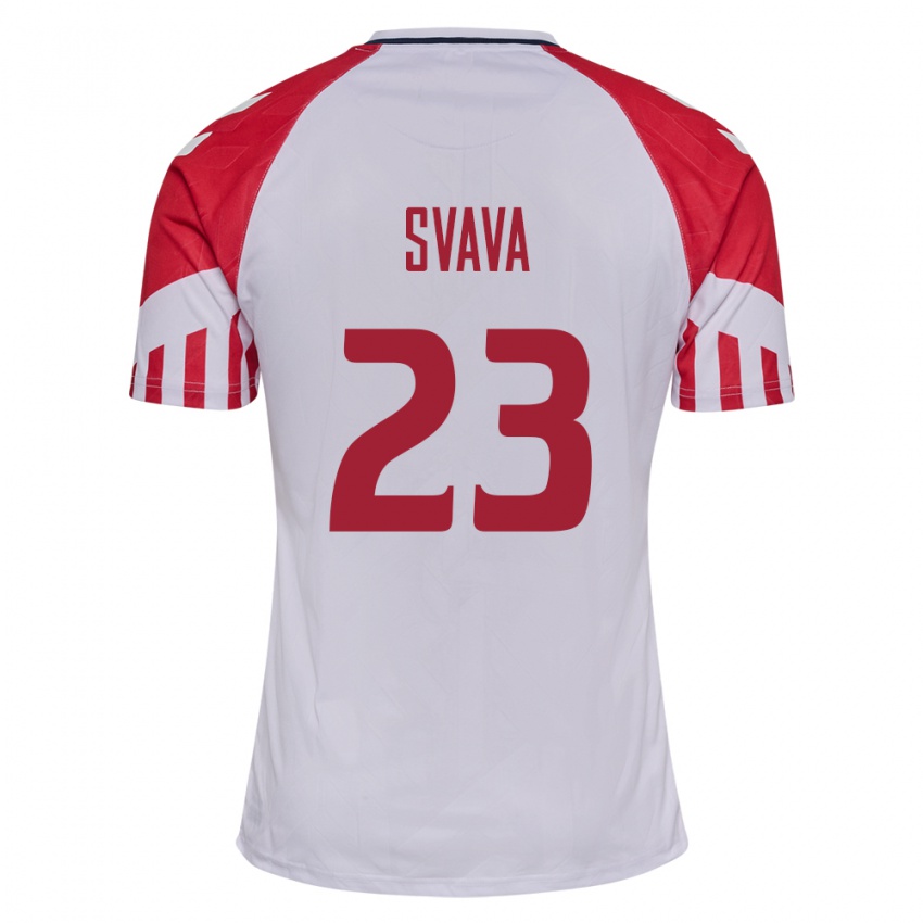 Hombre Camiseta Dinamarca Sofie Svava #23 Blanco 2ª Equipación 24-26 La Camisa
