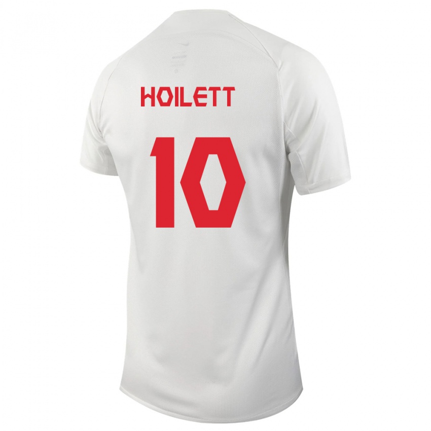 Hombre Camiseta Canadá David Junior Hoilett #10 Blanco 2ª Equipación 24-26 La Camisa