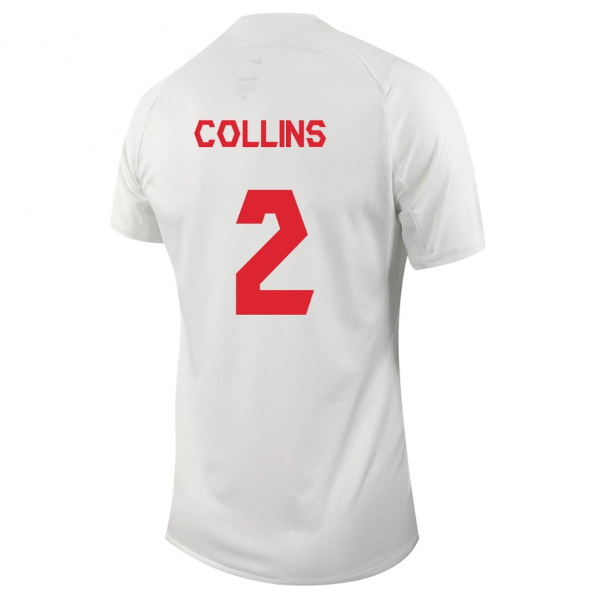 Hombre Camiseta Canadá Sydney Collins #2 Blanco 2ª Equipación 24-26 La Camisa